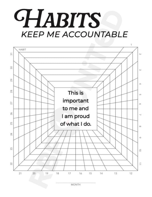 Habit Tracker: Daily Accountability Worksheet