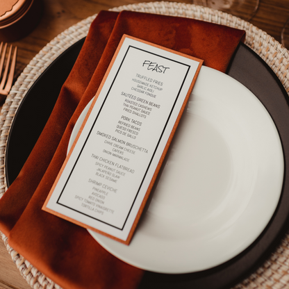 Wedding Menu Design