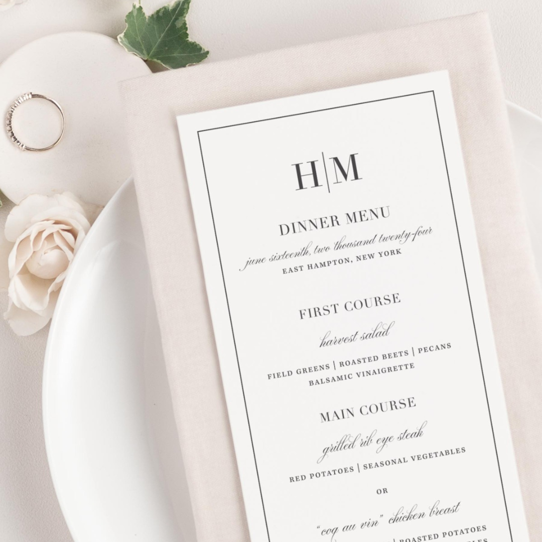 Wedding Menu Design