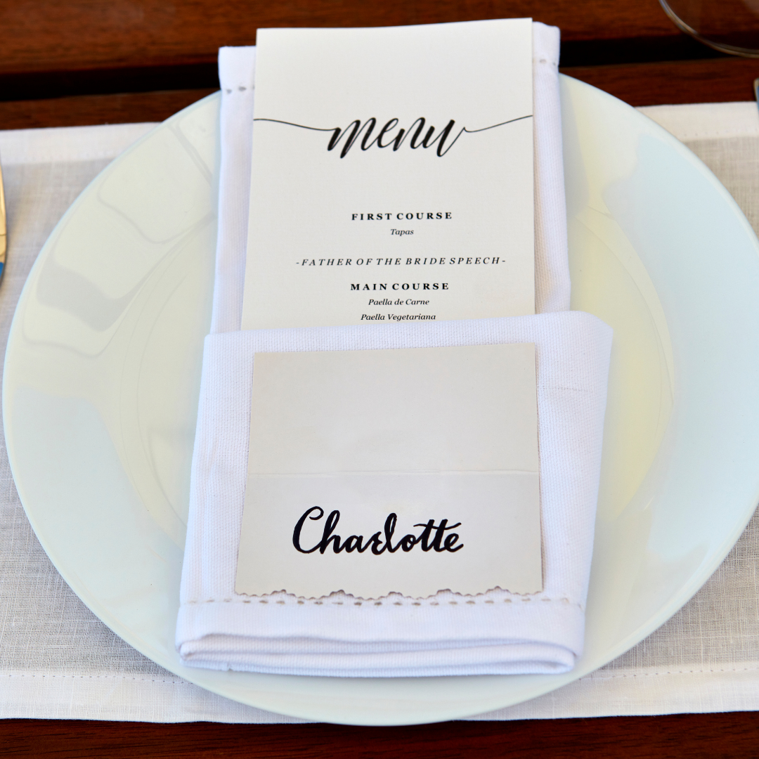 Wedding Table Numbers & Place Cards Design