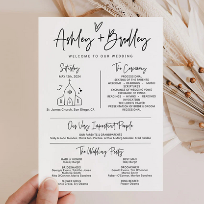 Wedding Program Design