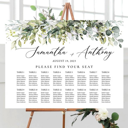 Wedding Seating Chart Design