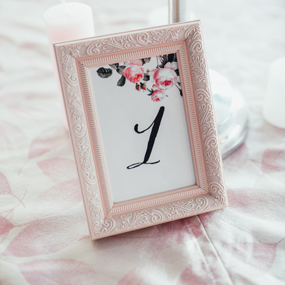 Wedding Table Numbers & Place Cards Design